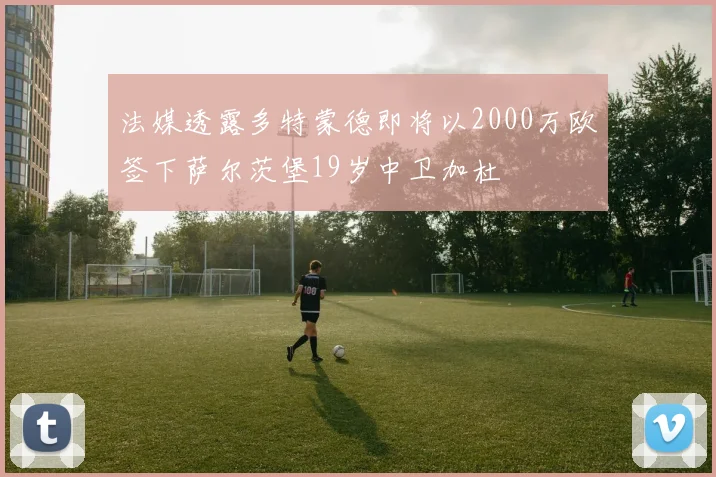 法媒透露多特蒙德即将以2000万欧签下萨尔茨堡19岁中卫加杜